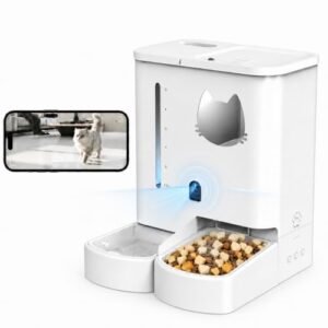 AIOSC Smart Pet Feeder Waterer Combo with Camera for Cats & Dogs