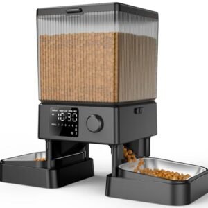AIOSC Timed Automatic Pet Feeder for 2 Cats