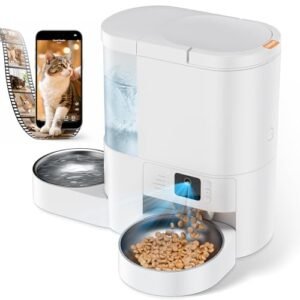 AIOSC 2‑in‑1 Smart Pet Feeder & Water Dispenser with Camera