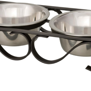 AIOSC Elevated Dog Bowls – Raised Stainless Steel Dog Bowls with Steel Stand – Non-Skid, No Spill Feeder for Small, Medium & Large Dogs – Easy to Clean, Durable Raised Dog Feeding Station