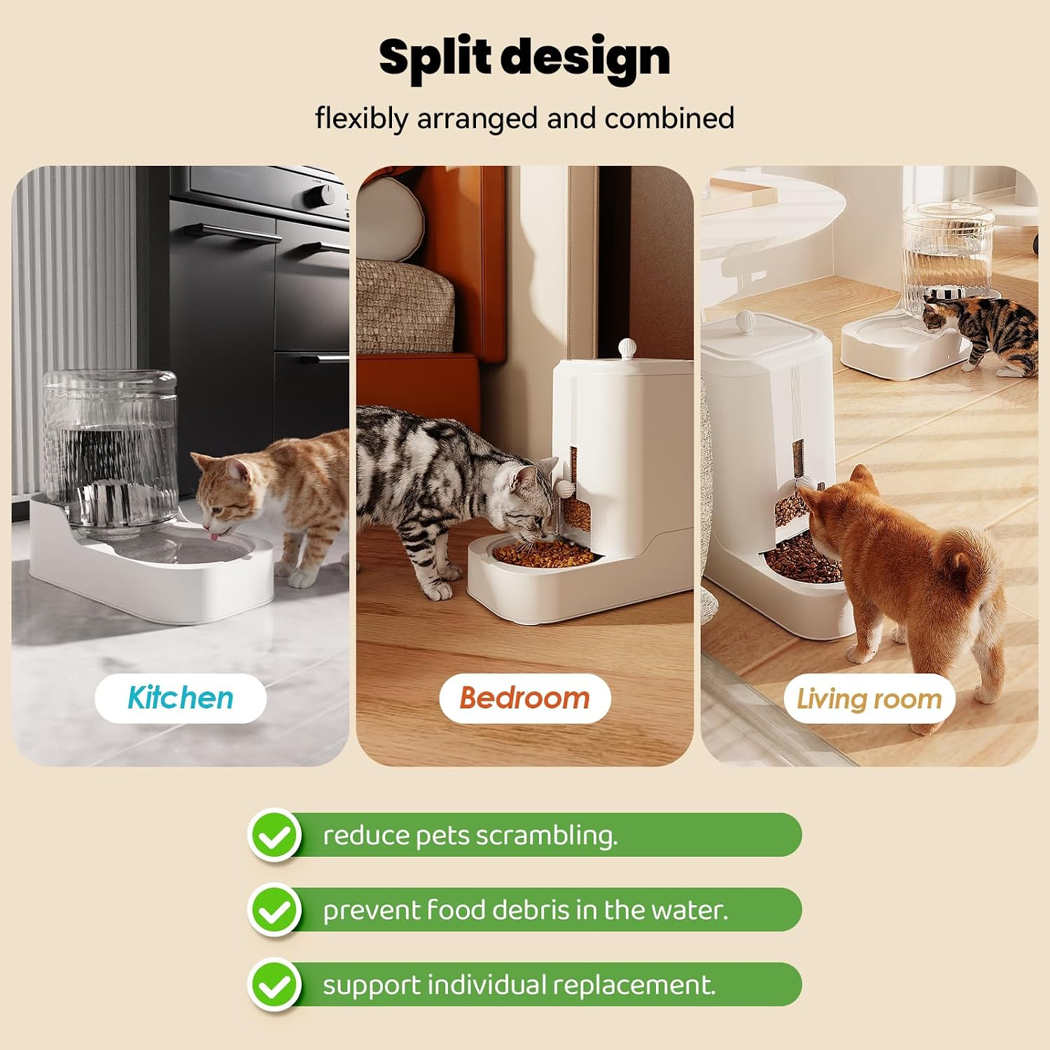 AIOSC Automatic Cat Feeder & Water Dispenser Set (Bowl not Included) - Image 3